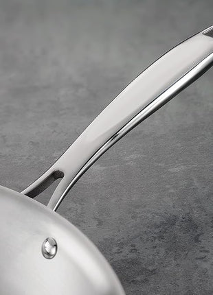 Tramontina Signature Tri-Ply Clad Stainless Steel 12-Inch Large Frying Pan, Induction-Ready Skillet, Dishwasher-Safe, NSF-Certified, Made in Brazil