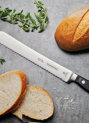 Tramontina Pro Series Forged 8-Inch Serrated Bread Knife, Stain-free High-Carbon Steel Kitchen Knives for Cooking