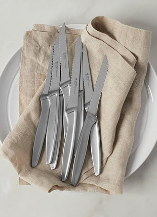 HENCKELS Razor-Sharp Steak Knife Set of 8, German Engineered Informed by 100+ Years of Mastery, Sliver