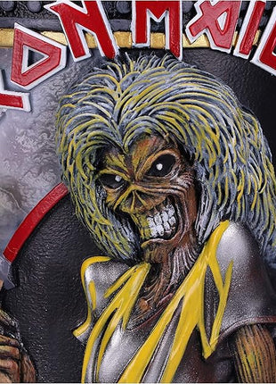 Nemesis Now Iron Maiden Killers Tankard, Hand-Painted Resin, Officially Licensed Eddie Album Collectible, Rock Memorabilia, Stainless Steel Insert, 15.5cm