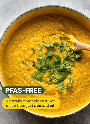 Lodge 6 Quart Enameled Cast Iron Dutch Oven with Lid – Dual Handles, Oven Safe up to 500°F, Stovetop Compatible – Marinate, Cook, Bake, Refrigerate & Serve – Oyster White