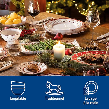 Villeroy & Boch Delight Soup Bowl, Porcelain, Multi, 26.5 x 26.8 x 14 cm, White