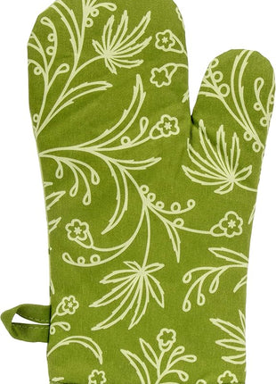 Blue Q Food Has Weed in It Funny Oven Mitts - Cute Oven Mitts, Home Kitchen Gifts, Cooking Accessories, Super-Insulated Quilting, Comfy Natural-Fitting Shape, 100% Cotton, Size 12.5" L x 7.5" W