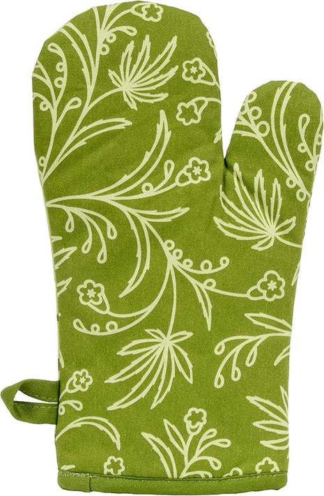 Blue Q Food Has Weed in It Funny Oven Mitts - Cute Oven Mitts, Home Kitchen Gifts, Cooking Accessories, Super-Insulated Quilting, Comfy Natural-Fitting Shape, 100% Cotton, Size 12.5" L x 7.5" W