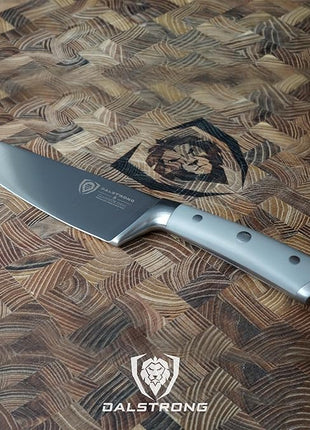 Dalstrong Chef Knife - 8 inch - Gladiator Series - Smoke Grey ABS Handle - Forged High Carbon German Steel - Full Tang Kitchen Knife - w/Sheath - Razor Sharp Cooking Chef's Knife - NSF Certified