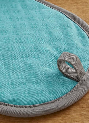 KitchenAid Asteroid Pot Holder 2-Pack Set, Aqua, 6.5"x10"