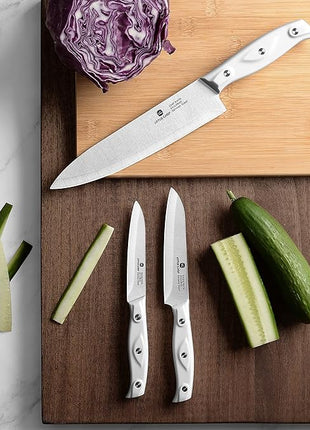 3PCS Chef Knife, Ultra Sharp Kitchen Knife, High Carbon Stainless Steel Chef knife set