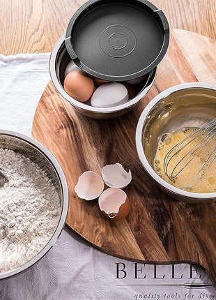 Stainless Steel Mixing Bowls with Lids Set – Large, Durable, Airtight Kitchen Bowls for Food Prep, Baking, Salad, and Storage (4 piece set)