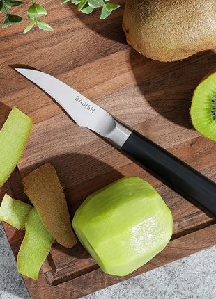 Babish Birds Beak Peeling Paring Tourne Knife – High-Carbon 1.4116 German Steel Kitchen Knife – Precision Peeling and Paring Tool