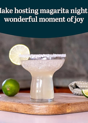 Libbey Stemless Margarita Glasses Set of 6, 10.25 ounces Classic Margarita Glasses Lightweight, Fancy Glassware Set for Celebrations