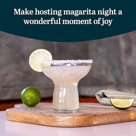 Libbey Stemless Margarita Glasses Set of 6, 10.25 ounces Classic Margarita Glasses Lightweight, Fancy Glassware Set for Celebrations