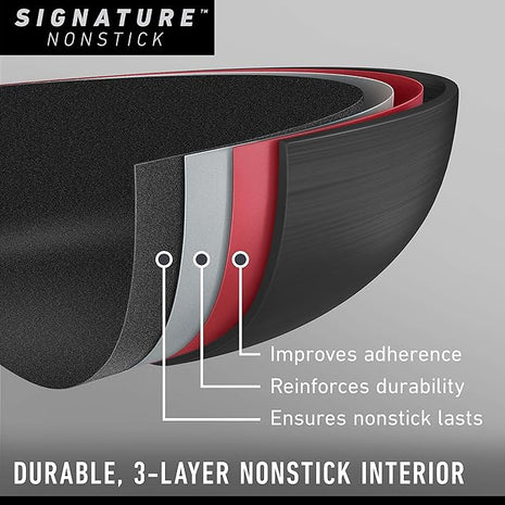 Calphalon Signature Hard-Anodized Nonstick Wok, 12", Flat-Bottom, Oven-Safe, PFOA-Free, Black