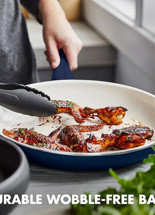 GreenPan Rio 16 Piece Cookware Set, PFOA and PFAS-Free, Healthy Ceramic Nonstick, Dishwasher Safe Easy Clean Durable Performance, Blue