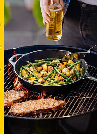 Lodge Pre-Seasoned Cast Iron Skillet Set - Set Includes 8 Inch Skillet, 10.25 Inch Skillet, and 12 inch Skillet - 3 Piece