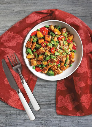 Urban Villa Kitchen Towels Harvest Leaf Print Towels Set of 6 20" X30” 100% Cotton Highly Absorbent Quick Drying Dish Cloths & Dish Towels Thanksgiving Fall Tea Towels with Hanging Loop Towels