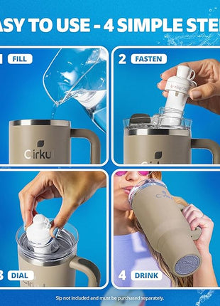 Cirkul 40oz. Ranger Stainless Steel Tumbler with Handle, All-Day StrawSip™, Double-Wall Insulated