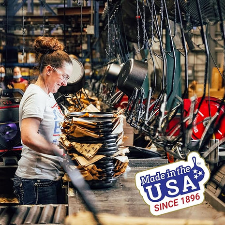 Lodge 4 Quart Pre-Seasoned Cast Iron Camp Dutch Oven with Lid - Dual Handles - Use in the Oven, on the Stove, on the Grill or over the Campfire - Black