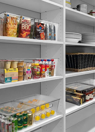 CLEARSPACE Plastic Storage Bins with Lids XL – Perfect Kitchen Organization or Pantry Storage – Fridge Organizer, Pantry Organization and Storage Bins, Cabinet Organizers