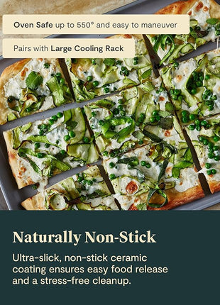 Caraway Non-Stick Ceramic Baking Sheet - Naturally Slick Ceramic Coating - Non-Toxic, PTFE & PFOA Free - Perfect for Baking, Roasting, and More - Large (18" x 13") - Marigold