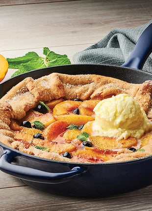 Tramontina Bestow Enameled Cast Iron Skillet, 10-inch Frying Pan, Blue