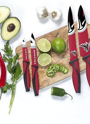 The Sports Vault NFL Atlanta Falcons 5-Piece Kitchen Knife Set