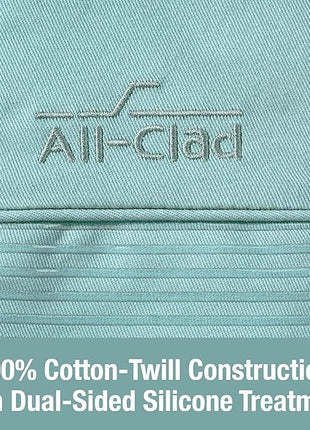 All-Clad Silicone Oven Mitt: Heat Resistant up to 500 Degrees - 100% Cotton & Silicone, 14"x7" Oven Mitt for Kitchen and Barbeque, 1-Pack, Rainfall