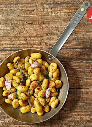 De Buyer MINERAL B Carbon Steel Fry Pan - 10.25” Diameter, 7.3” Cooking Surface - Ideal for Searing, Sauteing & Reheating - PFAS, PFOA & PFOS Free - Made in France