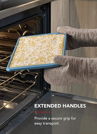 KitchenAid 10x15in Nonstick Aluminized Steel Baking Sheet, Blue Velvet