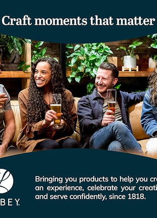 Libbey Stockholm Pilsner Beer Glasses Set of 4, 14.5oz, Tall Pint Glasses for Pilsner, Kolsch, Lager, and More, Unique Beer Gift Set