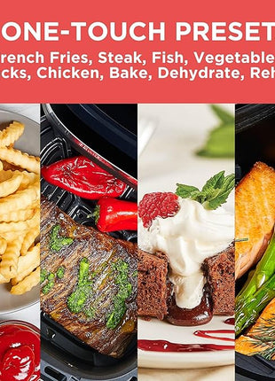 BLACK+DECKER Purifry 4QT Air Fryer, Timer with Auto Shut-off and Shake Reminder, Digital LED Touchscreen and 9 Presets, 1300W up to 400 F, Dishwasher Safe Parts