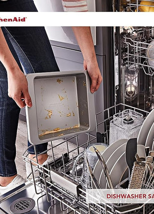 KitchenAid Classic Cutting Board with Perimeter Trench and Non Slip Edges, Dishwasher Safe, 11 inch x 14 inch, White and Gray