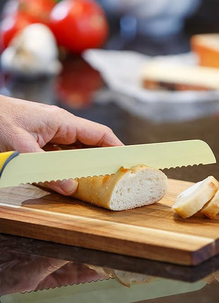 GLAD Knife Set for Kitchen – Stainless Steel Chef Knives with Sheaths | Sharp Colored Blades with Non-Slip Handles | Assorted Nonstick Cooking Essentials for Home