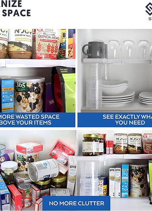 Savvy Shelf Adjustable Pantry & Can Storage Organizer - Kitchen Cabinet - Pantry Organization & Storage Can Organizer for Cupboard