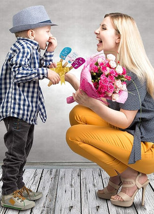 3 Piece Fun Silicone Spatula Gift Set with lovely bow and photo gift card. Easy clean, durable, high temperature and stain resistant. Bamboo handles. Great for gifts, baking, cooking, sauteing.