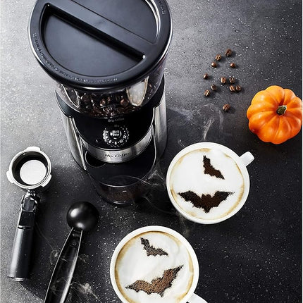 Mr. Coffee Automatic Burr Mill Coffee Grinder with 18 Custom Grinders Silver