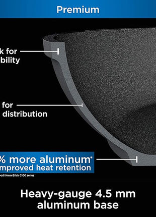 Ninja Foodi NeverStick Professional 12-Piece Cookware Set, Hard-Anodized, Nonstick, Durable & Oven Safe to 500°F, Slate Grey, C39800