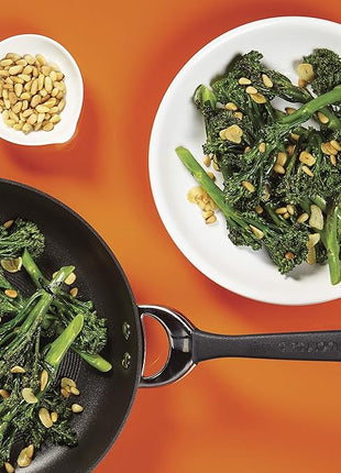 Circulon Symmetry Hard Anodized Nonstick Frying Pan Set / Skillet Set - 10 Inch and 12 Inch, Black