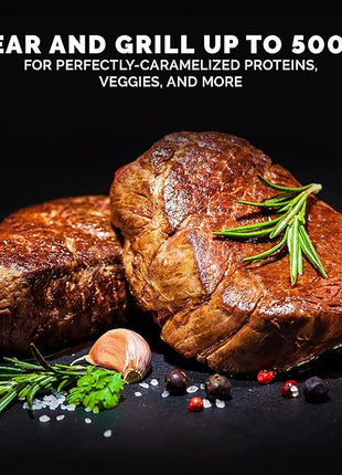 Kalorik MAXX Air Fryer Oven, 26 Quart 10-in-1 Countertop Toaster Oven & Air Fryer Combo - Fry, Bake, Roast, Rotisserie, & More, Large Glass French Doors & 9 Accessories, 1700-Watts, Stainless Steel