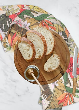 Urban Villa Kitchen Towels Set of 6 Hibiscus Print Kitchen Towels 20X30 Inches 100% Cotton Highly Absorbent Kitchen Towels Premium Quality Ultra Soft Mitered Corners KitchenTowels