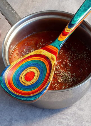 Totally Bamboo Baltique Montego Bay Collection 12-1/2" Wooden Cooking Spoon, Safe for Nonstick