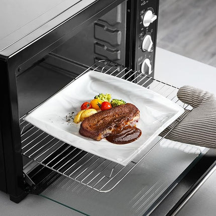 MALACASA Plates and Bowls Sets, 12-Piece Porcelain Dinnerware Sets for 4, Square Plates and Bowls for Dessert, Salad and Soup, Ceramic Dishes Dining Dishware Set, Marble Grey, Series Blance