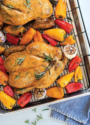 Nordic Ware Extra Large Oven Crisping Baking Tray, with Rack, Silver