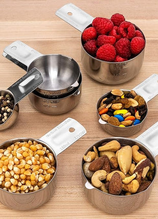 Hudson Essentials Stainless Steel Measuring Cups Set (6 Piece Set)