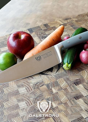 Dalstrong Chef Knife - 8 inch - Gladiator Series - Smoke Grey ABS Handle - Forged High Carbon German Steel - Full Tang Kitchen Knife - w/Sheath - Razor Sharp Cooking Chef's Knife - NSF Certified