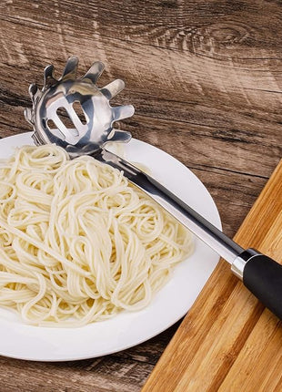 Brushed Stainless Steel Non-Slip Ergonomic Handle Pasta