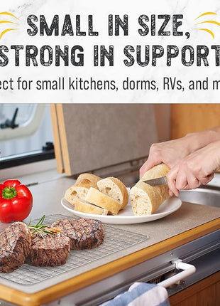 Checkered Chef Cooling Rack for Cooking and Baking - 8” x 11 ¾" Set of 2 Stainless Steel, Oven Safe Grid Wire Cookie Cooling Racks