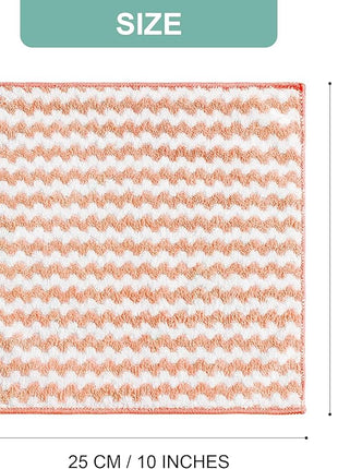 JOYMOOP Microfiber Cleaning Cloth, 5 PCS Kitchen Towels(10" x 10"), Absorbent Streak Free Lint Cleaning Cloths, Reusable and Washable Dish Rags with 12" and 10" Lazy Susan Organizer