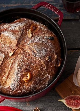 Staub 4 Qt. Round Cocotte-cherry Red