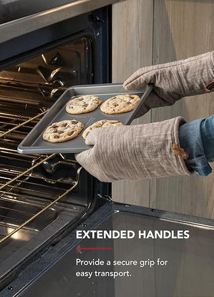 KitchenAid 9x13in Nonstick Aluminized Steel Baking Sheet, Contour Silver