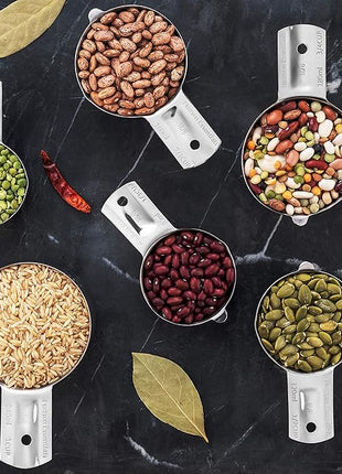 Hudson Essentials Stainless Steel Measuring Cups Set (6 Piece Set)